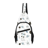 Hand drawn space elements space rocket star planet All Over Print Chest Bag