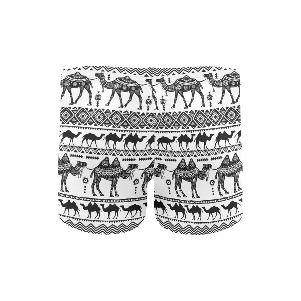 Camel polynesian tribal pattern Men's Swimming Trunks