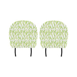 Green Peas Pattern Print Design 03 Car Headrest Cover