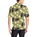Eggplant Pattern Print Design 02 Men's All Over Print Polo Shirt