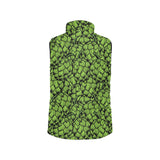 Green hop pattern Men's Padded Vest
