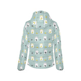 Cute hamster cheese pattern Women's Padded Hooded Jacket