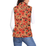 Fire flame pattern Women's Padded Vest