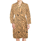 Bengal tigers pattern Men's Long Sleeve Belted Night Robe