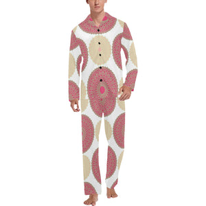 Circle indian pattern Men's Long Pajama Set