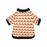 Greyhound Pattern Print Design 04 All Over Print Pet Dog Round Neck Fuzzy Shirt