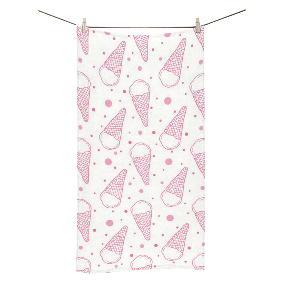 Hand drawn ice cream pattern Bath Towel