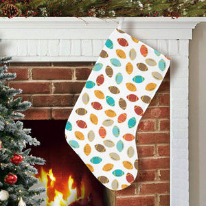 Colorful american football ball pattern Christmas Stocking