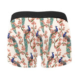 Peacock tropical flower pattern Men's All Over Print Boxer Briefs Men's Underwear