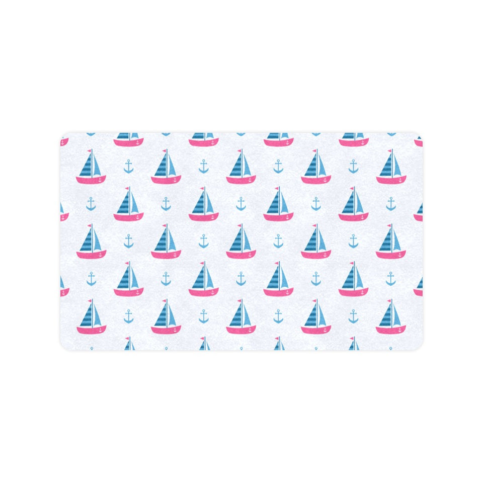 Sailboat anchor pattern Doormat