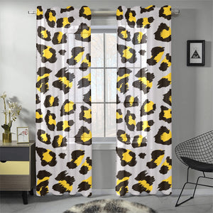 Gray Leopard print pattern Gauze Curtain