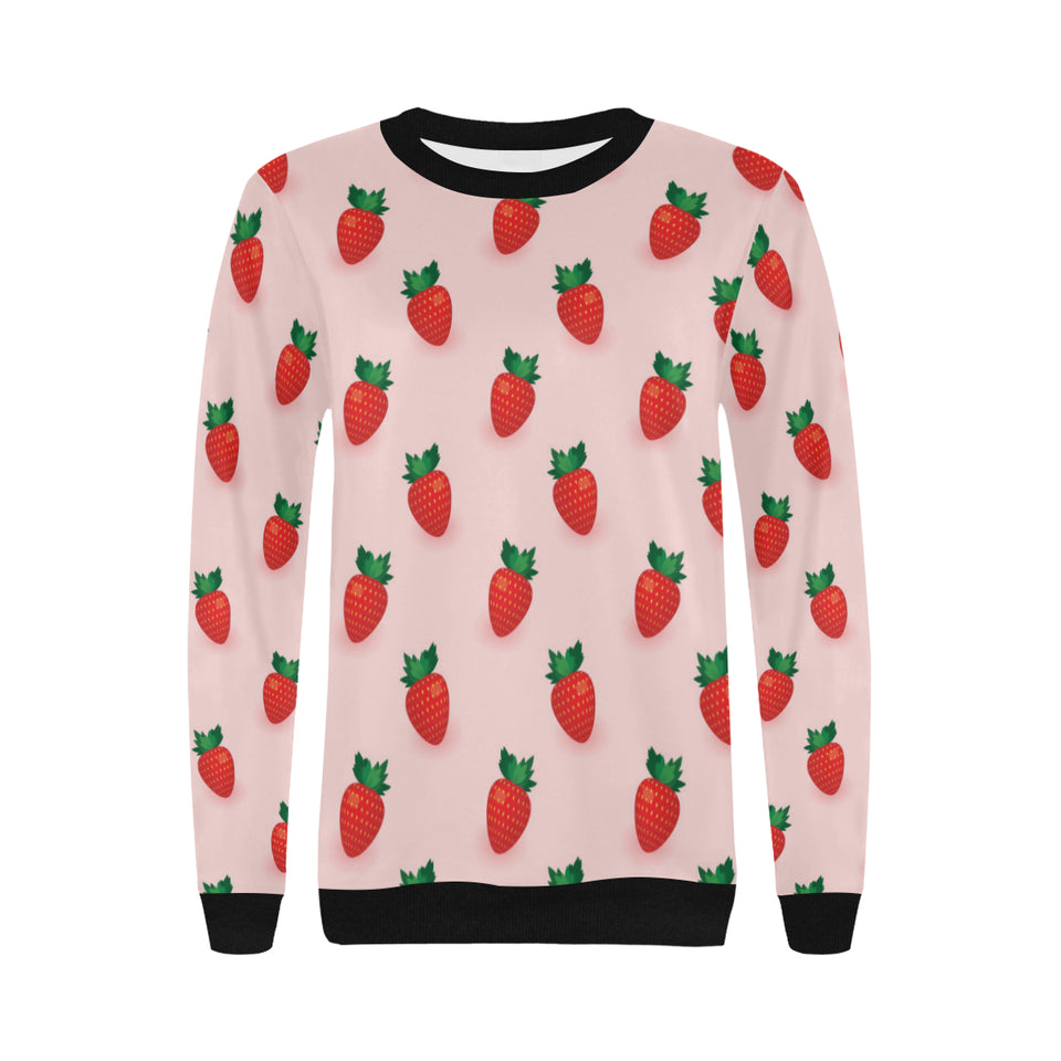 Strawberry beautiful pattern Women's Crew Neck Sweatshirt