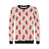 Strawberry beautiful pattern Women's Crew Neck Sweatshirt