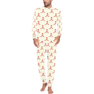 Golden Retriever Pattern Print Design 01 Men's All Over Print Pajama