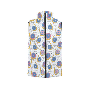 Snail Pattern Print Design 05 Women's Padded Vest