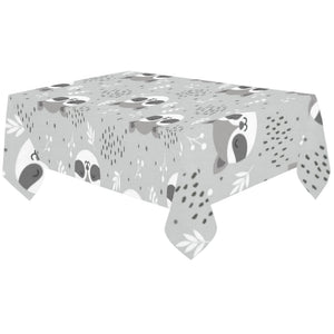 Cute raccoons leaves dot Tablecloth