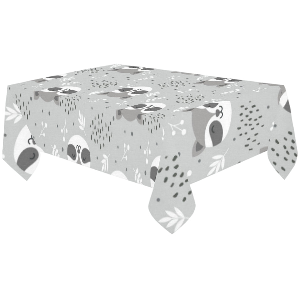 Cute raccoons leaves dot Tablecloth