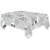 Cute raccoons leaves dot Tablecloth