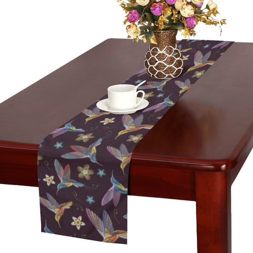 Hummingbird Pattern Print Design 04 Table Runner