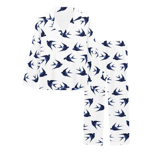 Swallow Pattern Print Design 03 Women's Long Pajama Set