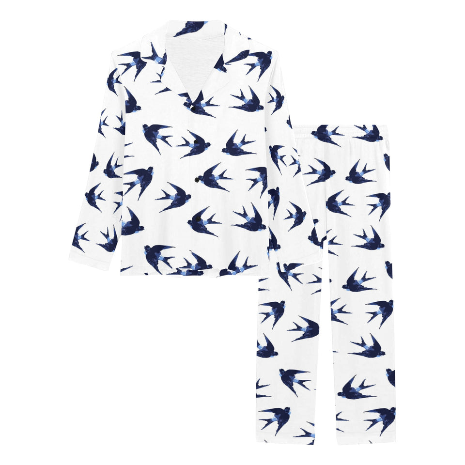 Swallow Pattern Print Design 03 Women's Long Pajama Set