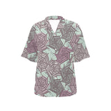 Spider web cobweb design color pattern Women's All Over Print Hawaiian Shirt