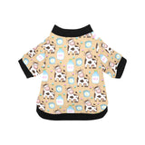 Cow bottle of milk pattern All Over Print Pet Dog Round Neck Fuzzy Shirt