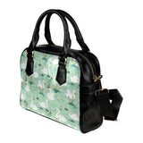 White swan lake pattern Shoulder Handbag