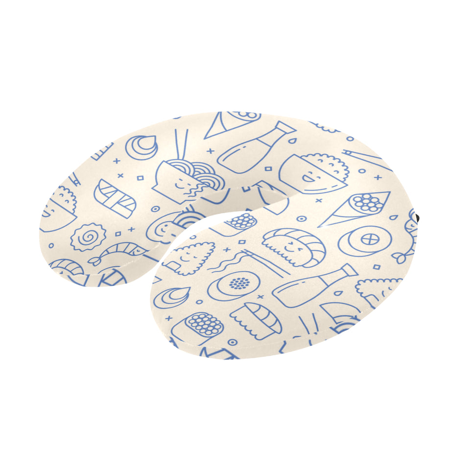 Cute sushi icon pattern U-Shaped Travel Neck Pillow