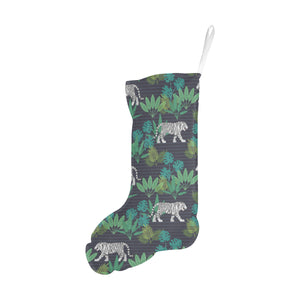 white bengal tigers tropical plant Christmas Stocking