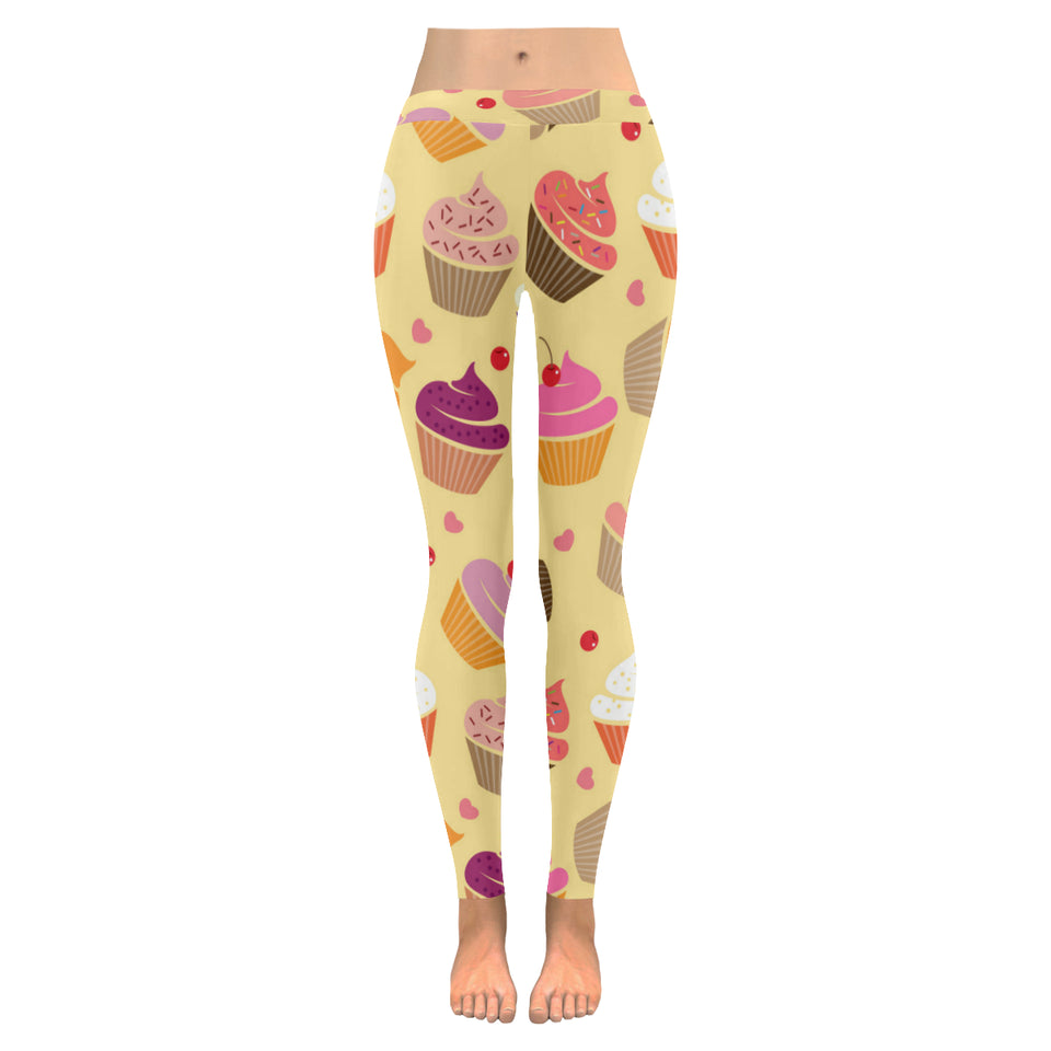 cake cupcake heart cherry pattern Women's Legging Fulfilled In US