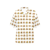 Hamburger Pattern Print Design 02 Women's All Over Print Hawaiian Shirt