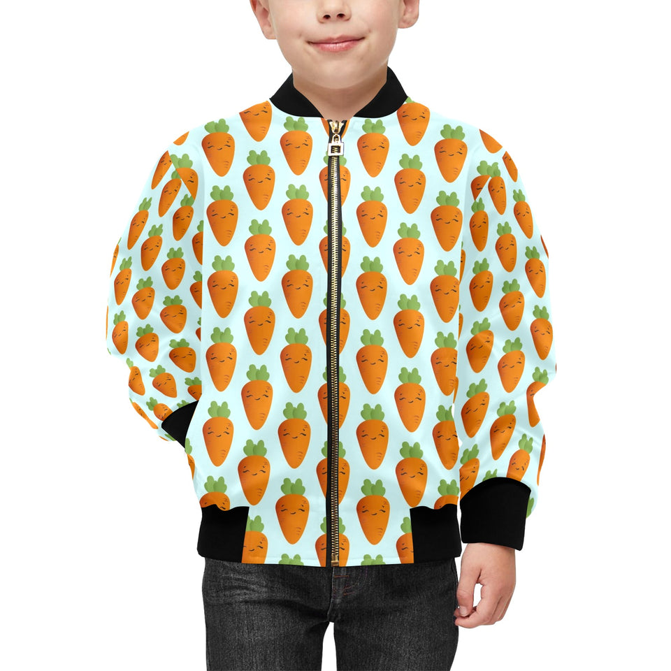 Carrot Pattern Print Design 03 Kids' Boys' Girls' Bomber Jacket