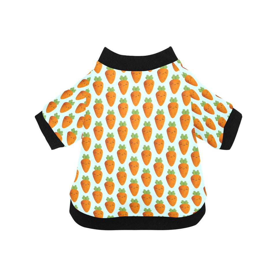 Carrot Pattern Print Design 03 All Over Print Pet Dog Round Neck Fuzzy Shirt