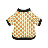 Carrot Pattern Print Design 03 All Over Print Pet Dog Round Neck Fuzzy Shirt