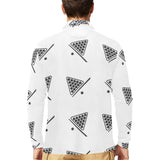 Billiard Ball Pattern Print Design 03 Men's Long Sleeve Polo Shirt