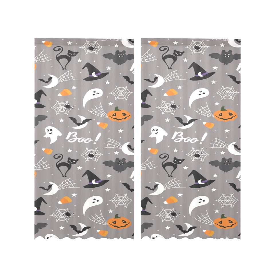 Halloween design pattern Gauze Curtain