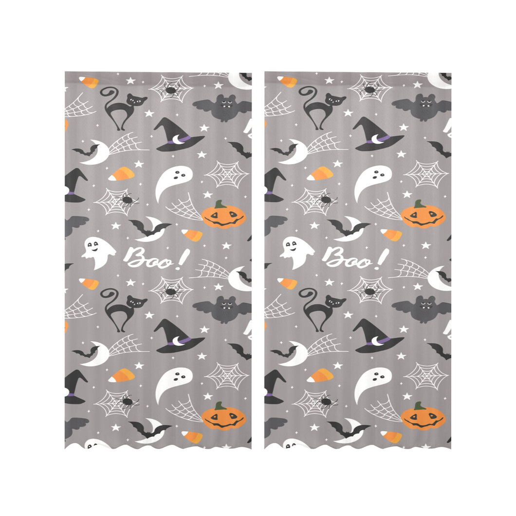 Halloween design pattern Gauze Curtain