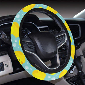 Duck Toy Pattern Print Design 03 Car Steering Wheel Cover