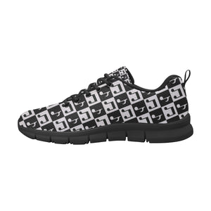 Music Notes Pattern Print Design 01 Men's Breathable Sneakers ( Model 055)