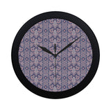 Indian Batik Style pattern Elegant Black Wall Clock