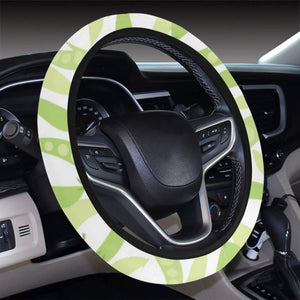 Green Peas Pattern Print Design 03 Car Steering Wheel Cover
