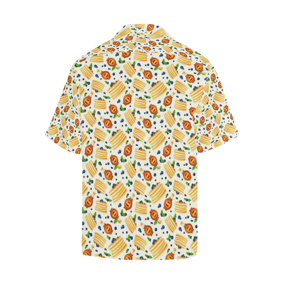 Pancake Pattern Print Design 02 Men's All Over Print Hawaiian Shirt (Model T58)