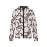 Garlic bulb dark background Women's Padded Hooded Jacket