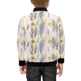 Lavender modern pattern blackground Kids' Boys' Girls' Bomber Jacket