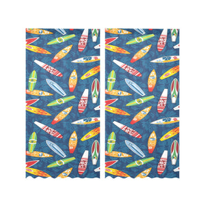 Surfboard Pattern Print Design 01 Gauze Curtain