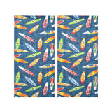 Surfboard Pattern Print Design 01 Gauze Curtain