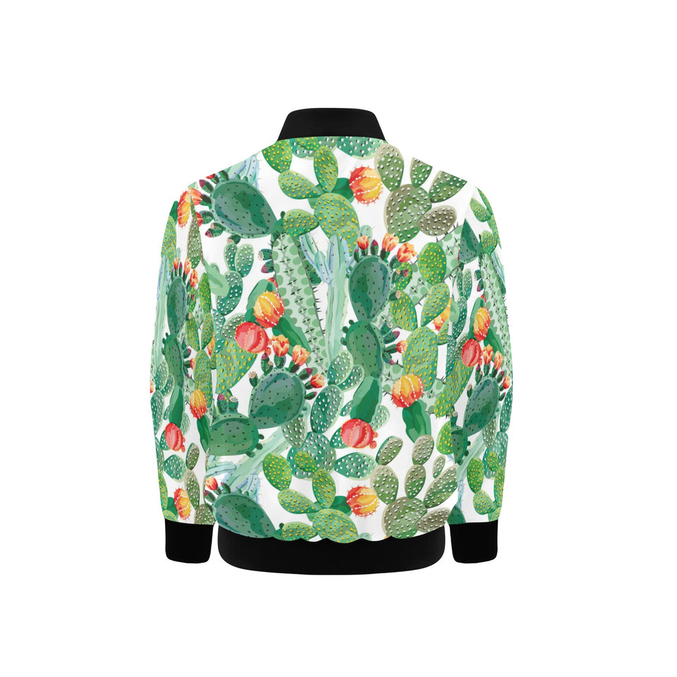Cactus design pattern copy Kids' Boys' Girls' Bomber Jacket