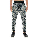Sugar skull black white pattern Unisex Casual Sweatpants