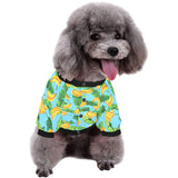 banana leaves banana design pattern All Over Print Pet Dog Round Neck Fuzzy Shirt